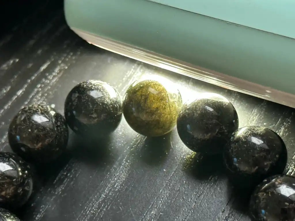 Madagascar Black Rutile Quartz A Grade 100% Natural Crystal Gemstone - JING WEN CRYSTAL