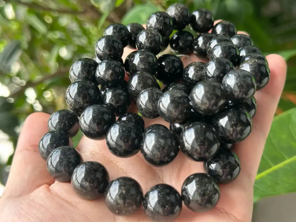 Madagascar Black Rutile Quartz A Grade 100% Natural Crystal Gemstone - JING WEN CRYSTAL