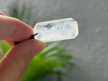 Madagascar Blue Angel Feather Quartz / Angel Phantom Quartz / Blue Needle Quartz Pendant A Grade 100% Natural Crystal Gemstone - JING WEN CRYSTAL