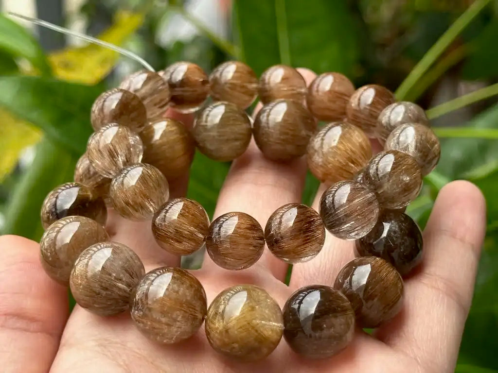Copper rutilated 2025 quartz bracelet