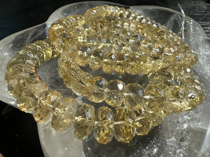 Madagascar Yellow Citrine Faceted Bracelet A Grade 100% Natural Crystal Gemstone for Wealth