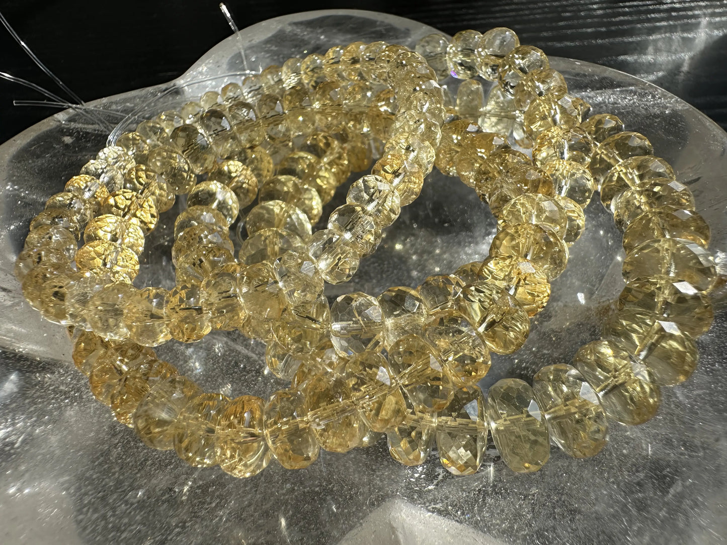 Madagascar Yellow Citrine Faceted Bracelet A Grade 100% Natural Crystal Gemstone for Wealth