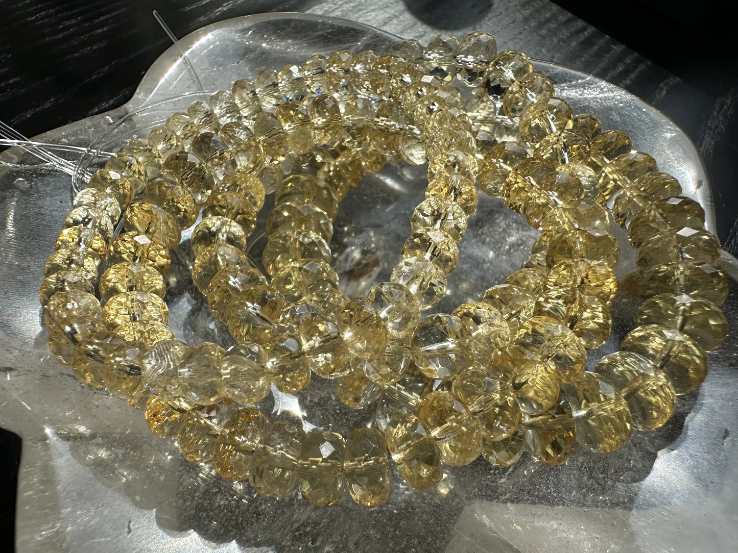 Madagascar Yellow Citrine Faceted Bracelet A Grade 100% Natural Crystal Gemstone for Wealth