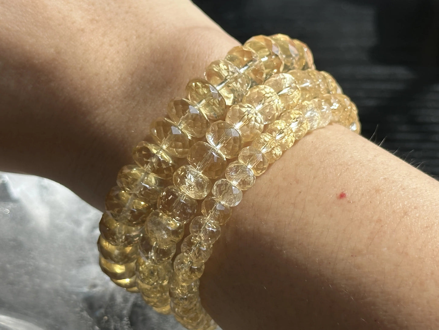 Madagascar Yellow Citrine Faceted Bracelet A Grade 100% Natural Crystal Gemstone for Wealth