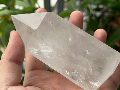 Brazil Clear Quartz Tower Point / Flame 100% Natural Crystal Gemstone - JING WEN CRYSTAL