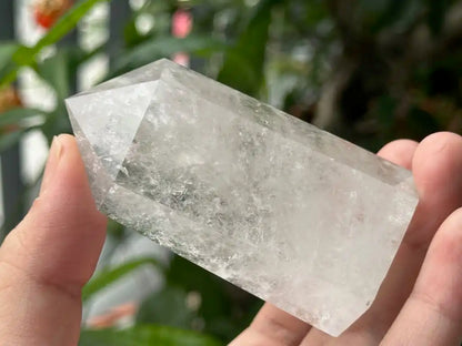 Brazil Clear Quartz Tower Point / Flame 100% Natural Crystal Gemstone - JING WEN CRYSTAL