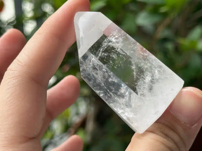 Brazil Clear Quartz Tower Point / Flame 100% Natural Crystal Gemstone - JING WEN CRYSTAL