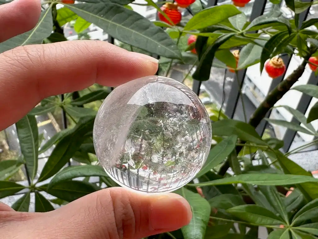 Brazil Clear Quartz Sphere 4cm diameter 100% Natural Crystal Gemstone - JING WEN CRYSTAL