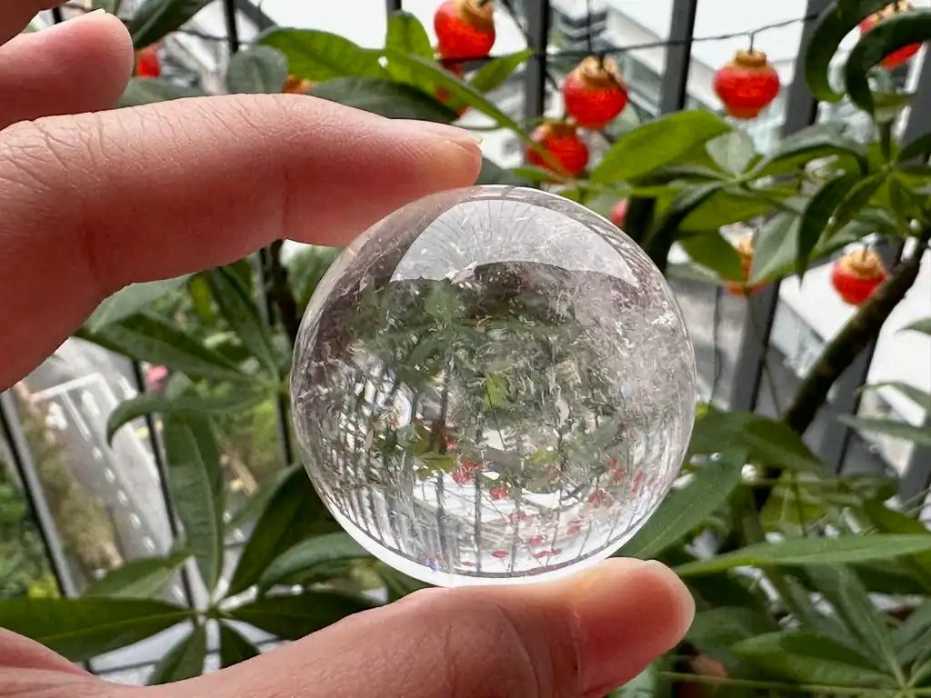 Brazil Clear Quartz Sphere 4cm diameter 100% Natural Crystal Gemstone - JING WEN CRYSTAL