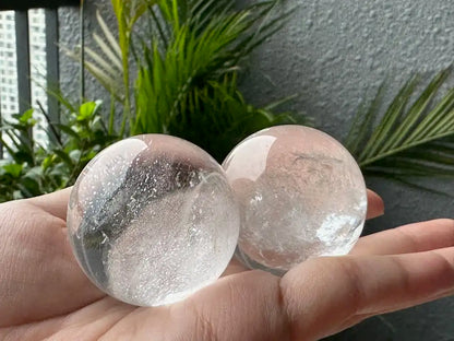 Brazil Clear Quartz Sphere 4cm diameter 100% Natural Crystal Gemstone - JING WEN CRYSTAL