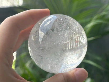 Brazil Clear Quartz Sphere Ball 100% Natural Crystal Gemstone - JING WEN CRYSTAL