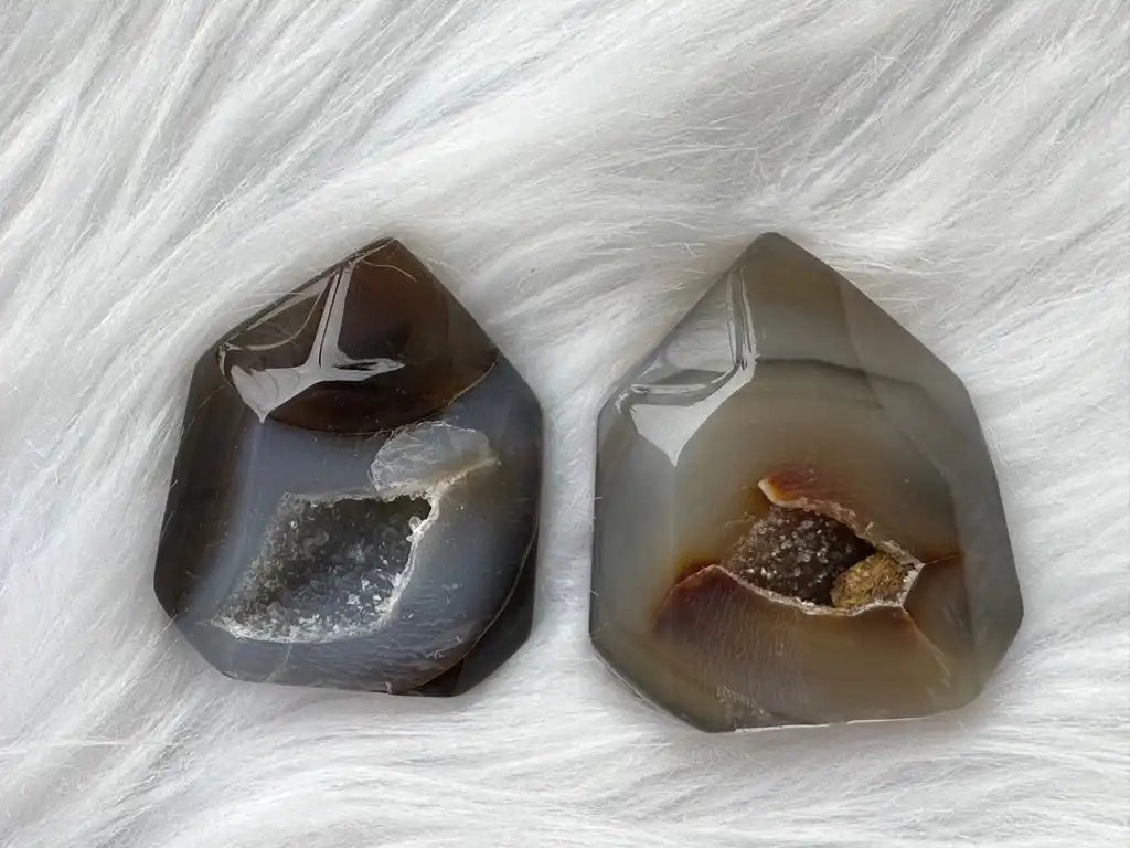 Brazil Natural Druzy Agate Wealth, Good Luck and Protection - JING WEN CRYSTAL