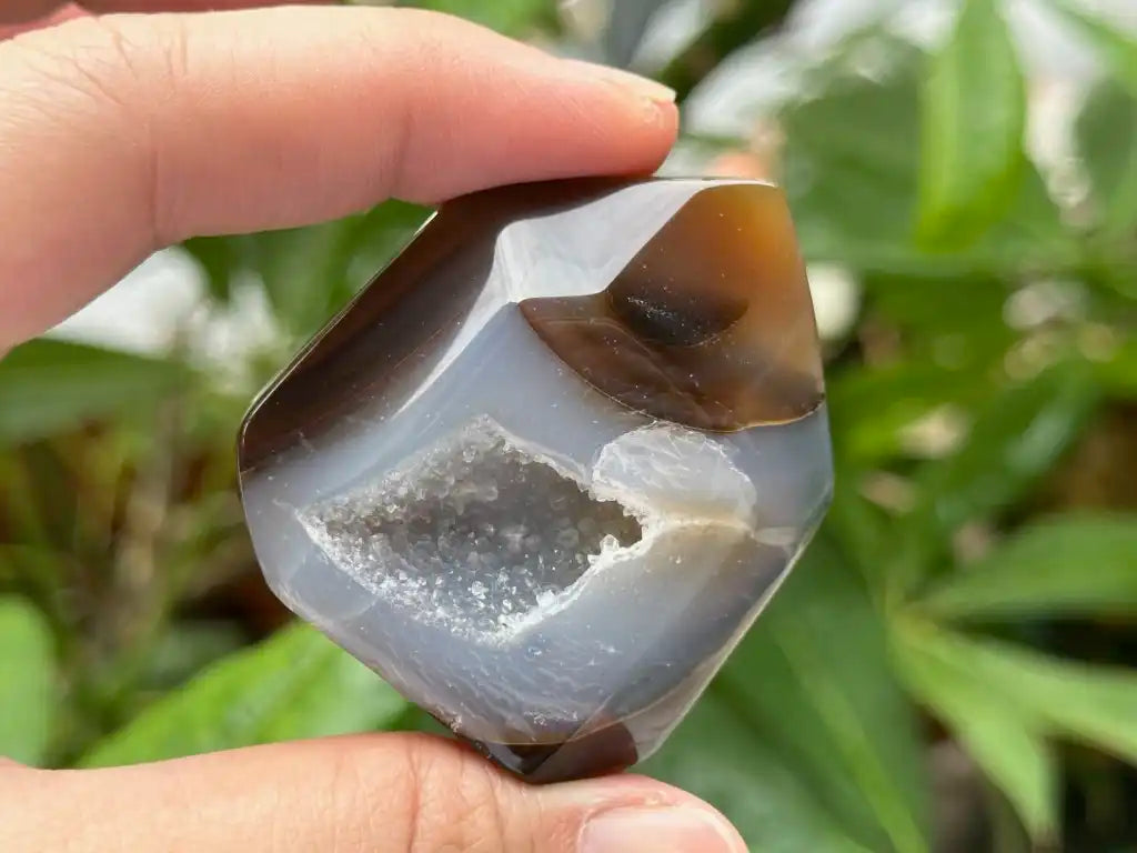 Brazil Natural Druzy Agate Wealth, Good Luck and Protection - JING WEN CRYSTAL