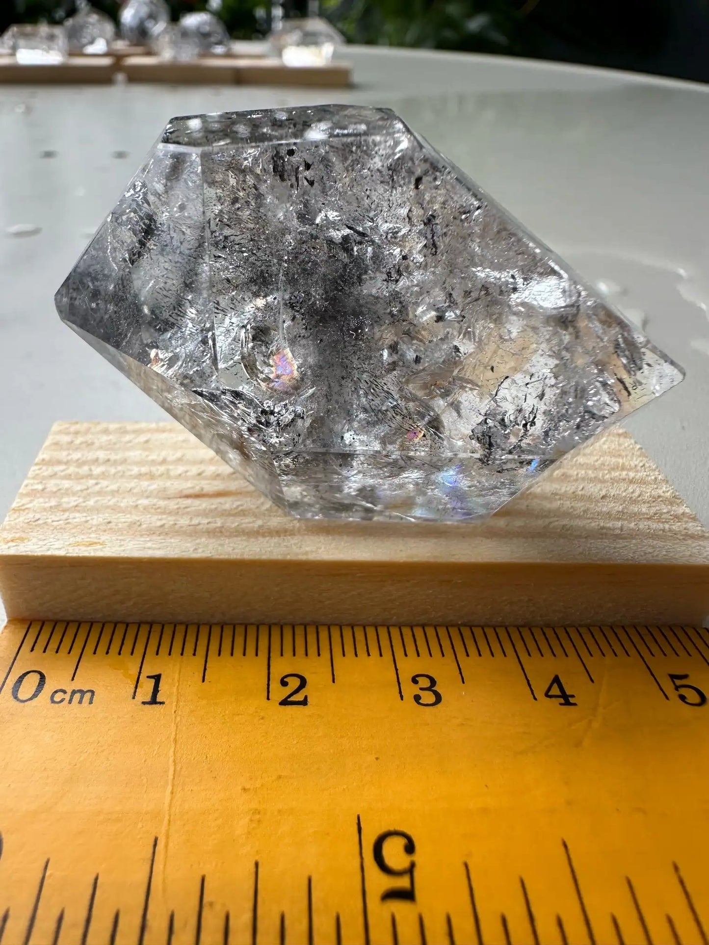 USA Herkimer Quartz Diamond with Black Anthraxolite Crystal 100% Natural Crystal Gemstone - JING WEN CRYSTAL