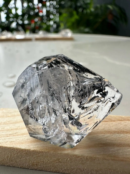 USA Herkimer Quartz Diamond with Black Anthraxolite Crystal 100% Natural Crystal Gemstone - JING WEN CRYSTAL