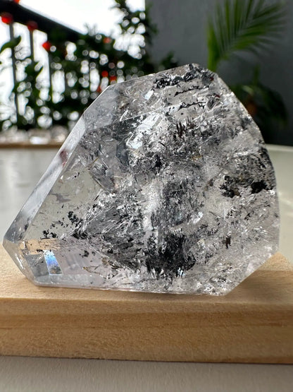 USA Herkimer Quartz Diamond with Black Anthraxolite Crystal 100% Natural Crystal Gemstone - JING WEN CRYSTAL