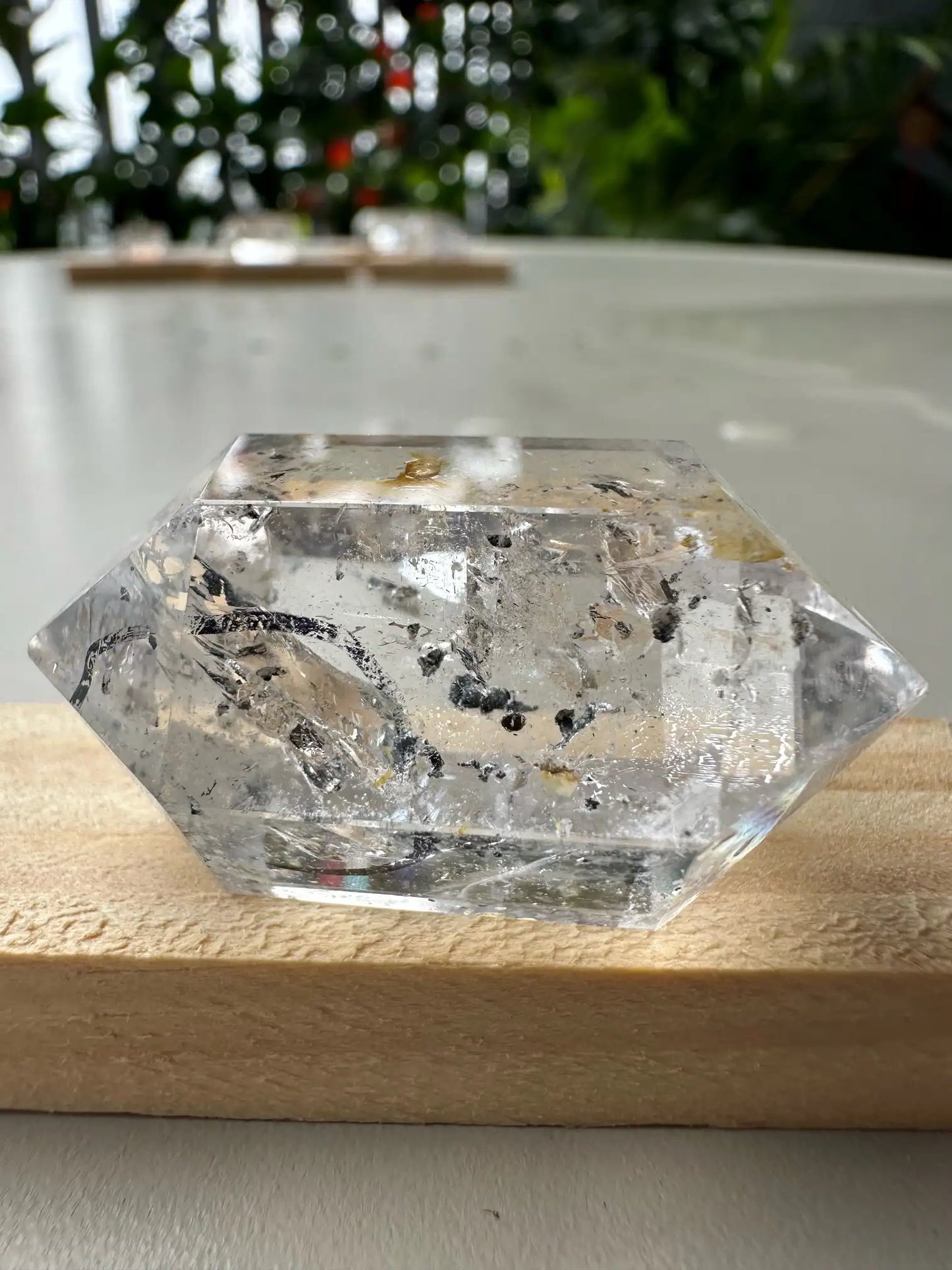 USA Herkimer Quartz Diamond with Black Anthraxolite Crystal 100% Natural Crystal Gemstone - JING WEN CRYSTAL