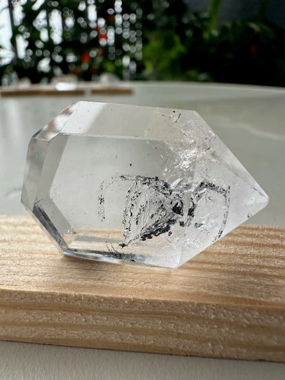 USA Herkimer Quartz Diamond with Black Anthraxolite Crystal 100% Natural Crystal Gemstone - JING WEN CRYSTAL