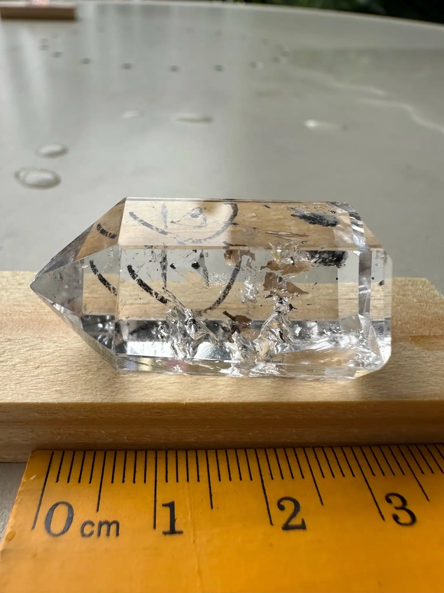 USA Herkimer Quartz Diamond with Black Anthraxolite Crystal 100% Natural Crystal Gemstone - JING WEN CRYSTAL