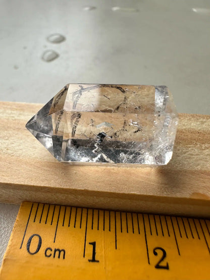 USA Herkimer Quartz Diamond with Black Anthraxolite Crystal 100% Natural Crystal Gemstone - JING WEN CRYSTAL