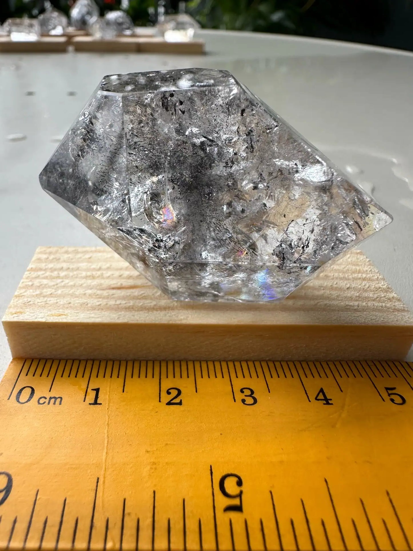 USA Herkimer Quartz Diamond with Black Anthraxolite Crystal 100% Natural Crystal Gemstone - JING WEN CRYSTAL