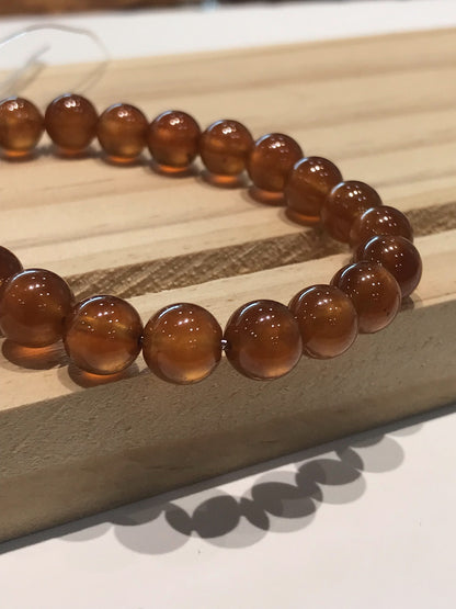 India Orange Garnet Bracelet 7-8mm A Grade 100% Natural Crystal Gemstone