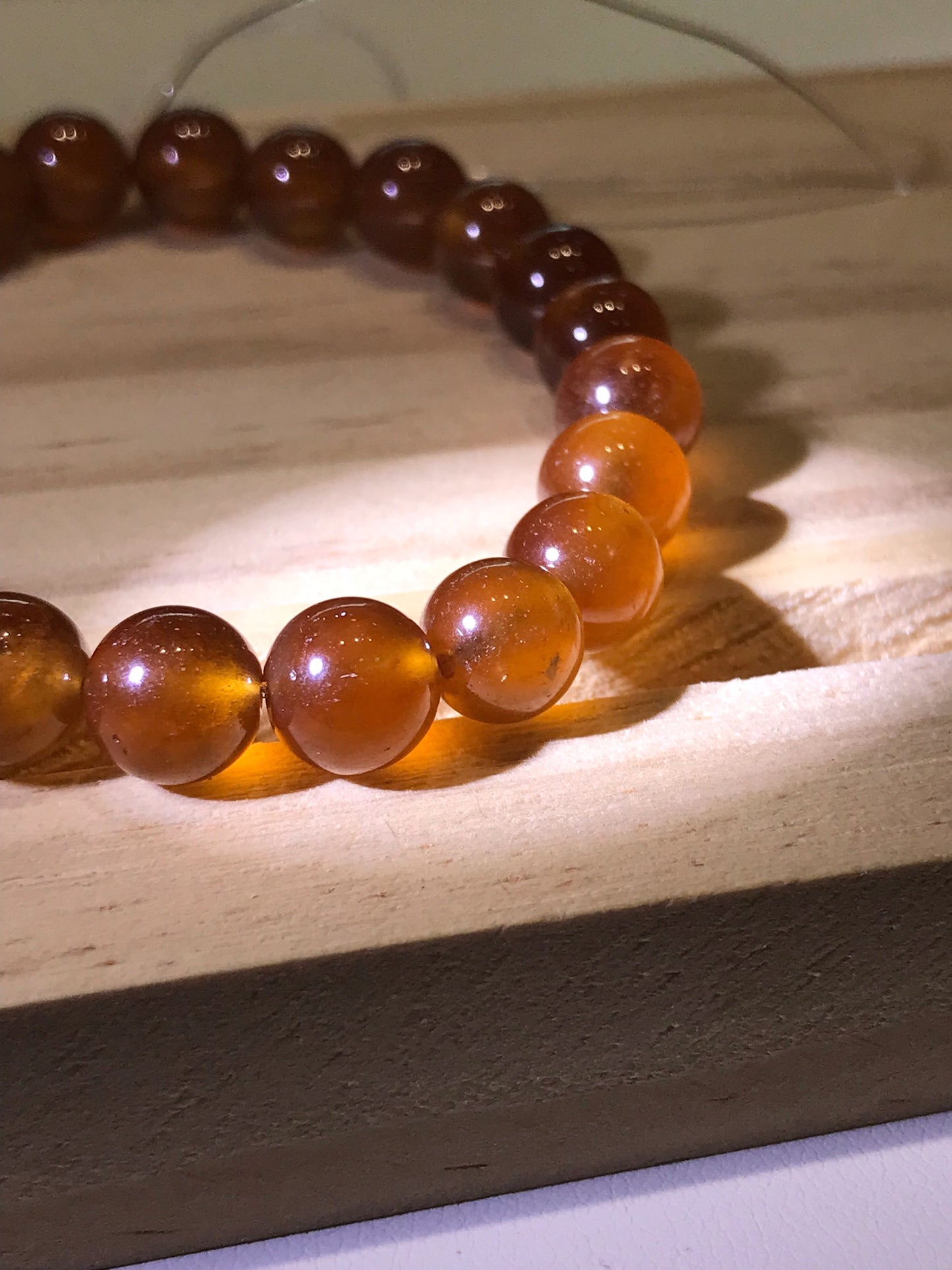 India Orange Garnet Bracelet 7-8mm A Grade 100% Natural Crystal Gemstone
