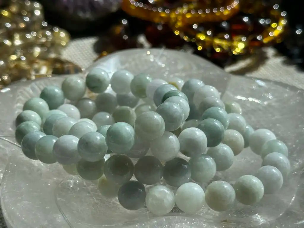 Burma Green Jade Bracelet A Grade 100% Natural Crystal Gemstone