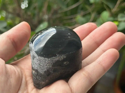 Brazil Rainbow Obsidian Raw Stone Semi Polish 4-5cm 100% Natural Crystal Gemstone - JING WEN CRYSTAL