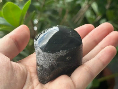 Brazil Rainbow Obsidian Raw Stone Semi Polish 4-5cm 100% Natural Crystal Gemstone - JING WEN CRYSTAL