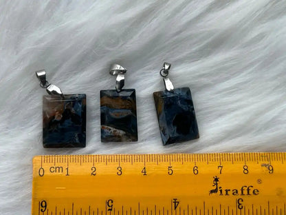 Africa Blue Pietersite Pendant High A Grade 100% Natural Crystal Gemstone - JING WEN CRYSTAL