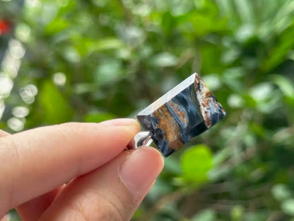 Africa Blue Pietersite Pendant High A Grade 100% Natural Crystal Gemstone - JING WEN CRYSTAL