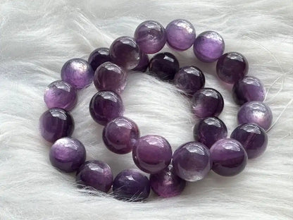 Madagascar Purple Mica Lepidolite Bracelet High A Grade 100% Natural Crystal Gemstone - JING WEN CRYSTAL