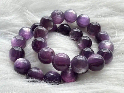 Madagascar Purple Mica Lepidolite Bracelet High A Grade 100% Natural Crystal Gemstone - JING WEN CRYSTAL