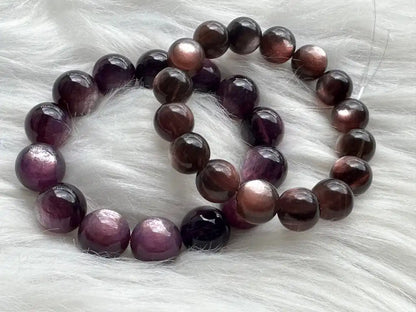 Madagascar Purple Mica Lepidolite Bracelet High A Grade 100% Natural Crystal Gemstone - JING WEN CRYSTAL