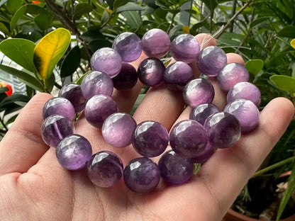 Madagascar Purple Mica Lepidolite Bracelet High A Grade 100% Natural Crystal Gemstone - JING WEN CRYSTAL