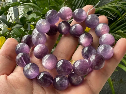 Madagascar Purple Mica Lepidolite Bracelet High A Grade 100% Natural Crystal Gemstone - JING WEN CRYSTAL