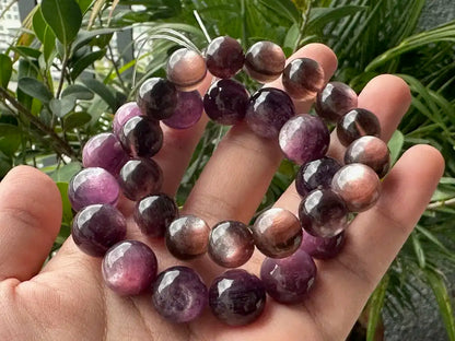 Madagascar Purple Mica Lepidolite Bracelet High A Grade 100% Natural Crystal Gemstone - JING WEN CRYSTAL