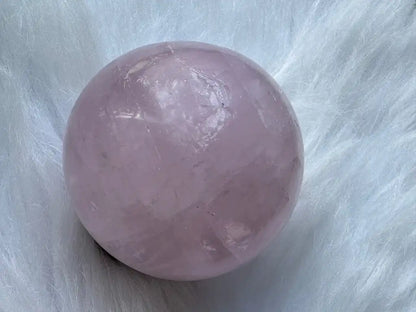 Madagascar Rose Quartz in Star Quartz Sphere Ball 100% Natural Crystal Gemstone - JING WEN CRYSTAL