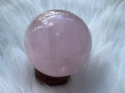 Madagascar Rose Quartz in Star Quartz Sphere Ball 100% Natural Crystal Gemstone - JING WEN CRYSTAL