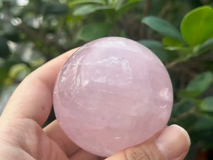 Madagascar Rose Quartz in Star Quartz Sphere Ball 100% Natural Crystal Gemstone - JING WEN CRYSTAL