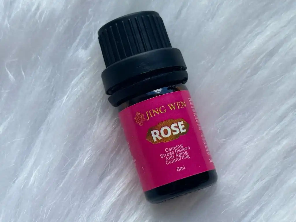 Organic Rose Oil 5ml for Calming, Stress Relieve, Anti Aging and Comforting - JING WEN CRYSTAL