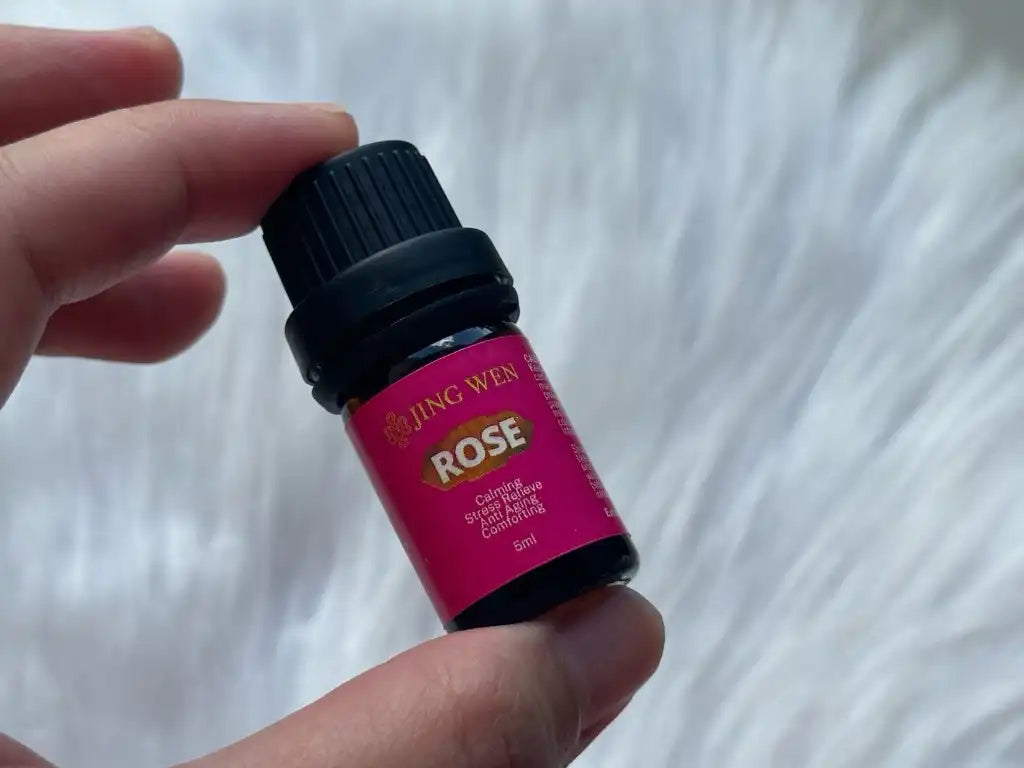 Organic Rose Oil 5ml for Calming, Stress Relieve, Anti Aging and Comforting - JING WEN CRYSTAL