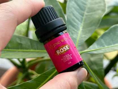 Organic Rose Oil 5ml for Calming, Stress Relieve, Anti Aging and Comforting - JING WEN CRYSTAL