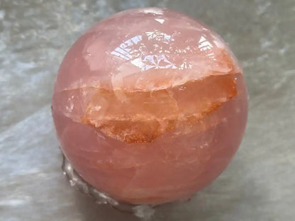 Madagascar Rose Quartz in Star Quartz Sphere Ball 100% Natural Crystal Gemstone - JING WEN CRYSTAL