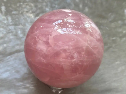 Madagascar Rose Quartz in Star Quartz Sphere Ball 100% Natural Crystal Gemstone - JING WEN CRYSTAL