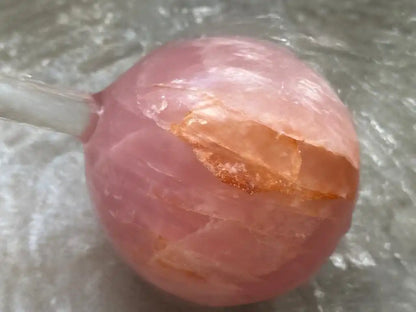 Madagascar Rose Quartz in Star Quartz Sphere Ball 100% Natural Crystal Gemstone - JING WEN CRYSTAL