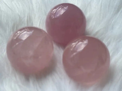 Madagascar Rose Quartz in Star Quartz Sphere Ball 100% Natural Crystal Gemstone - JING WEN CRYSTAL