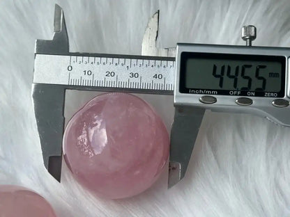 Madagascar Rose Quartz in Star Quartz Sphere Ball 100% Natural Crystal Gemstone - JING WEN CRYSTAL