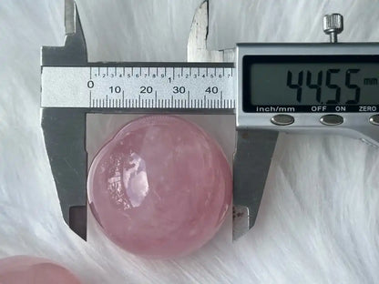 Madagascar Rose Quartz in Star Quartz Sphere Ball 100% Natural Crystal Gemstone - JING WEN CRYSTAL